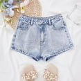 thumbnail image 2 of Sopiago Girl's Ripped Jean Shorts Y2k High Waisted Stretchy Summer Mini Bowknot Print Denim Shorts for Girls Bottoms Streetwear (Light Blue,14-15 Years), 2 of 7