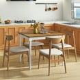 thumbnail image 4 of Barara King Kitchen Table,Dinner Table,Extendable Dining Table with Rubber Wood Legs for 4-8 People-White, 4 of 10