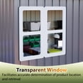 thumbnail image 5 of LLGWGL Large Galvanized Steel Storage Shed with Window Lockable Double Doors & Sloped Roof, Heavy Duty Ventilated Outdoor Metal Shed for Garden, Tools, Backyard, Patio, Lawn, Dark Gray, 5 of 8