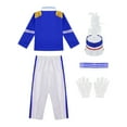 thumbnail image 7 of iiniim Unisex Girls Boys Marching Band Costume Uniform Sets Jacket Pants Mini Skirt Gloves Hat Outfit, 7 of 7