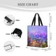 thumbnail image 3 of Fotbe Colorful Purple Cosmos Flower Bolsa Tote con Estampado para Mujer, Bolsos con Cremallera, Bolsa de Hombro Casual de Gran Capacidad con Bolsillos Internos, 3 of 7