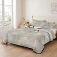 thumbnail image 2 of Queen Quilt Set 90''x96'', Vintage Beige Lightweight Summer Bedspread Coverlet Set with 2 Pillow Shams, Modern Abstract Art Oil Painting Breathable All Season Quilt Bedding for Bedroom/Guest Room, 2 of 9