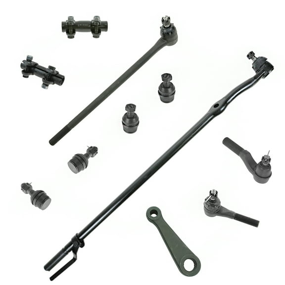 TRQ Front 11 Piece Steering & Suspension Kit Tie Rods Ball Joints Pitman Arm PSA59881