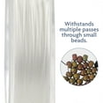 thumbnail image 3 of Miyuki Dura-Line Beading Thread – Durable Braided String, Crystal, 0.12 mm in Diameter, 20-Meter Spool, 3 of 7
