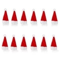 thumbnail image 2 of Bearachild Juego de 12 minigorros navideños para dulces, funda para soporte de Claus, gorros navideños para mesa, decoración de muñecas, Kits de decoración para fiestas, 2 of 6