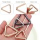 thumbnail image 3 of Uxcell 8 Pcs Anillo de Llave en Forma de Triángulo de 1.8 Pulgadas, Clip de Resorte de Metal para Llaveros, Bolsas, Carteras, Manualidades, Accesorios de Decoración, Dorado, 3 of 5