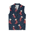 thumbnail image 6 of Resicozy Mens Christmas Vest Xmas Printed V-Neck Holiday Tree Snowflake Fashion Vest Party Winter Tops Navy 1 XL, 6 of 7
