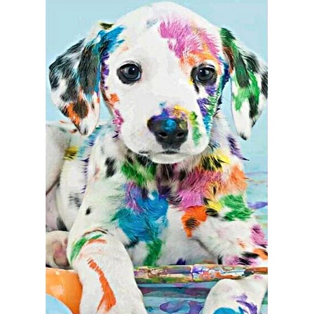 Taladro diamante pintura (DE2819) 5D DIY perro cuadrado completo punto de cruz bordado Kit 30x40cm FLhrweasw Nuevo