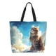 thumbnail image 1 of Fotbe Blue Sky Winged Cat Bolsa Tote Estética de Lona con Estampado para Mujer - Bolsa Reutilizable de Hombro Casual para Vacaciones, Compras, Trabajo y Gimnasio, 1 of 8