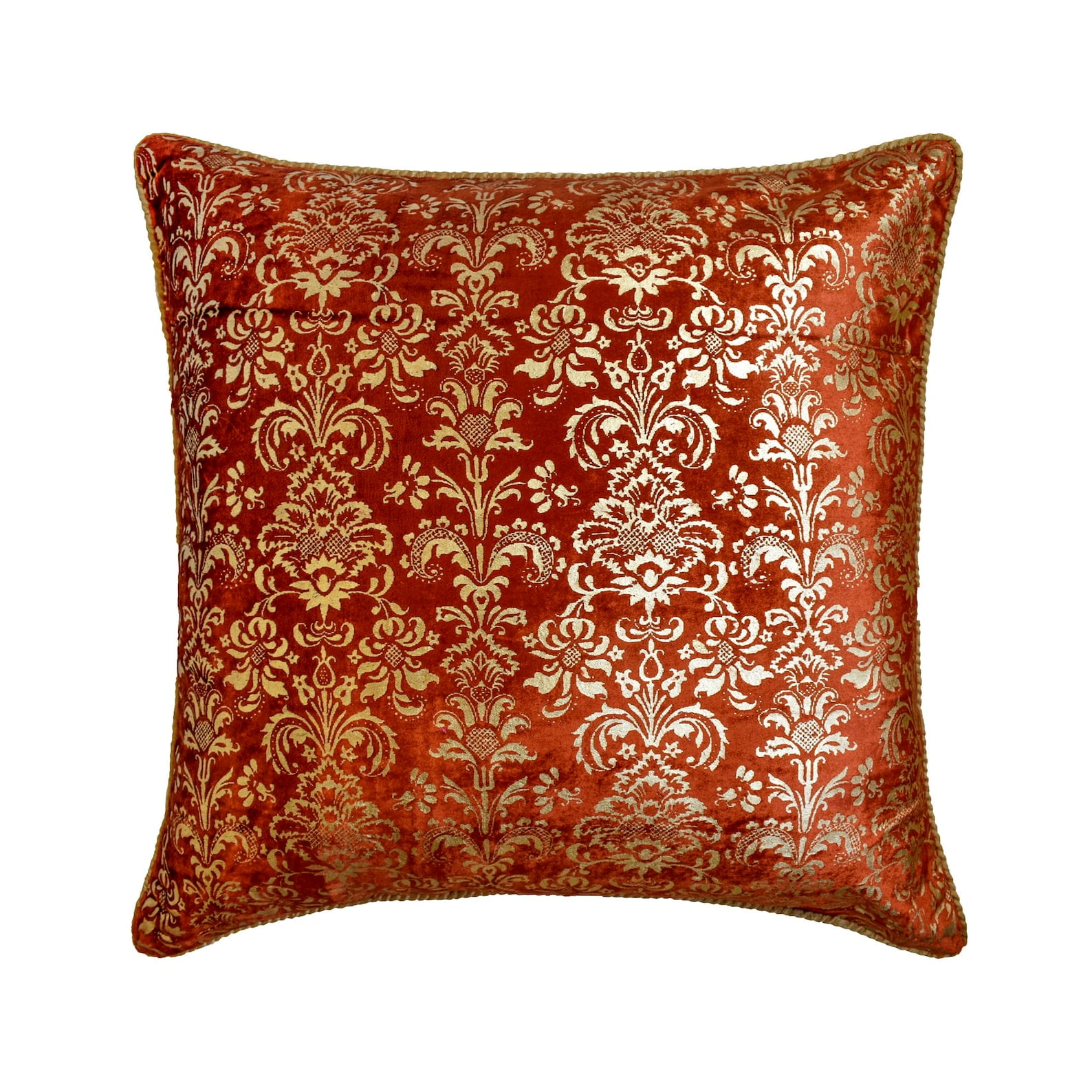 Decorative Rust 24"x24" (60x60 cm) Pillow Cases, Velvet Gold Foil Throw