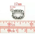 thumbnail image 3 of U8MO 10 Vampire Charms Antiqued Silver Fangs Halloween Pendants Gothic, 3 of 3