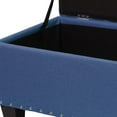thumbnail image 3 of Magshion Rectangular Storage Ottoman Bench Tufted Footrest Lift Top Pouffe Ottoman, Coffee Table, Seat, Foot Rest, and more 24'', Linen Navy Blue, 3 of 7
