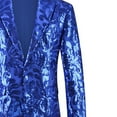 thumbnail image 6 of Handshe Men's Formal Blazer, Solid Color with Sequins and Pockets, Single Button Slim Fit for Wedding and Business Wears, 6 of 9