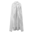 thumbnail image 4 of UJNDER Adult Sequin Lace Cape Carnival Cape Coat for Stylish Performance and Fashionable Events Silver, 4 of 5