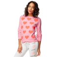 thumbnail image 1 of Camiseta con gráfico de corazón para mujer de Aeropostale, rosa, extra pequeña Aeropostale Camiseta gráfica, 1 of 2