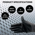 thumbnail image 3 of PSBM Industrial Gloves X-Large Grey Nylon Liner Black Nitrile Palm Grip - 24 Pairs, 3 of 5