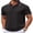 Black, variant on COOFANDY Mens Casual Polo Shirts Button Basic Short Sleeve Shirt Solid Color Collared Golf Shirt