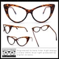 thumbnail image 2 of Classic Gothic True Cat Eye Frame Blue Light Filtering Computer Glasses / Tortoise, 2 of 7