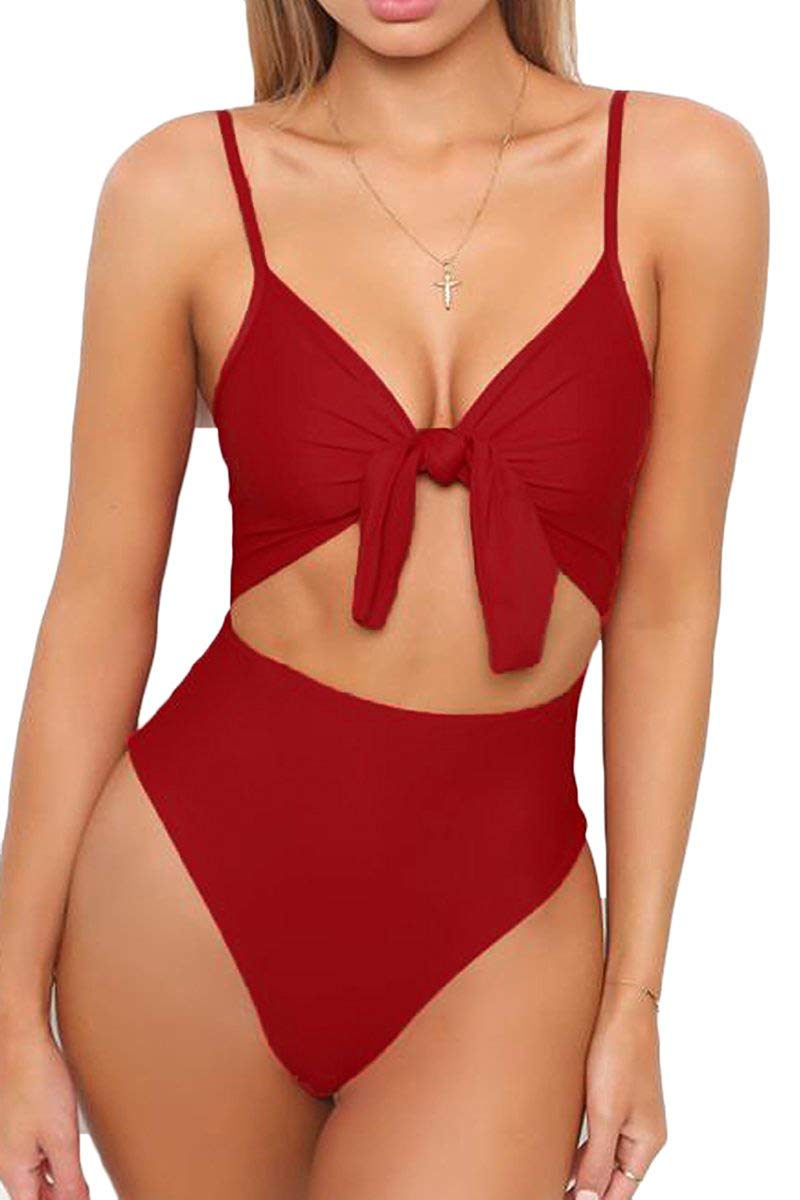 red one piece swimsuit walmart