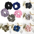 thumbnail image 3 of 5 uds Boutique lazos para el cabello titulares de cola de caballo tela elástica elástica cuerdas para el cabello diadema accesorios de peinado para niñas mujeres, 3 of 5