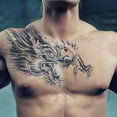 thumbnail image 4 of Dragon Waterproof Temporary Body Art Arm Shoulder Chest Men Sticker N9T4 N4O6, 4 of 9