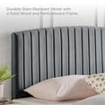 thumbnail image 3 of Pemberly Row Modern Performance Velvet Twin Headboard in Charcoal, 3 of 10