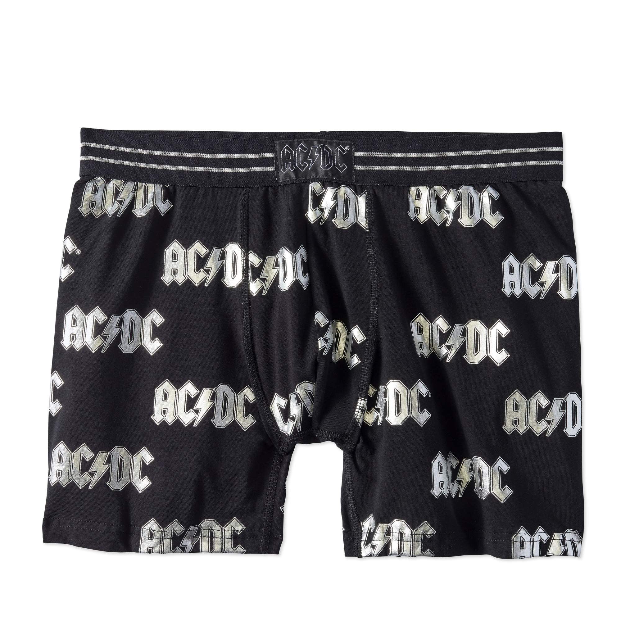 AC/DC Mens Boxer Briefs Size XL Boxers Underwear Gray & Black Cannons NWT 