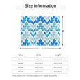 thumbnail image 4 of YFYANG Lightweight Warm Flannel Blanket, Vintage Blue Watercolor Geometric Throw Blanket for Bed, Sofa, Travel, Camping, 40"x30", 4 of 7