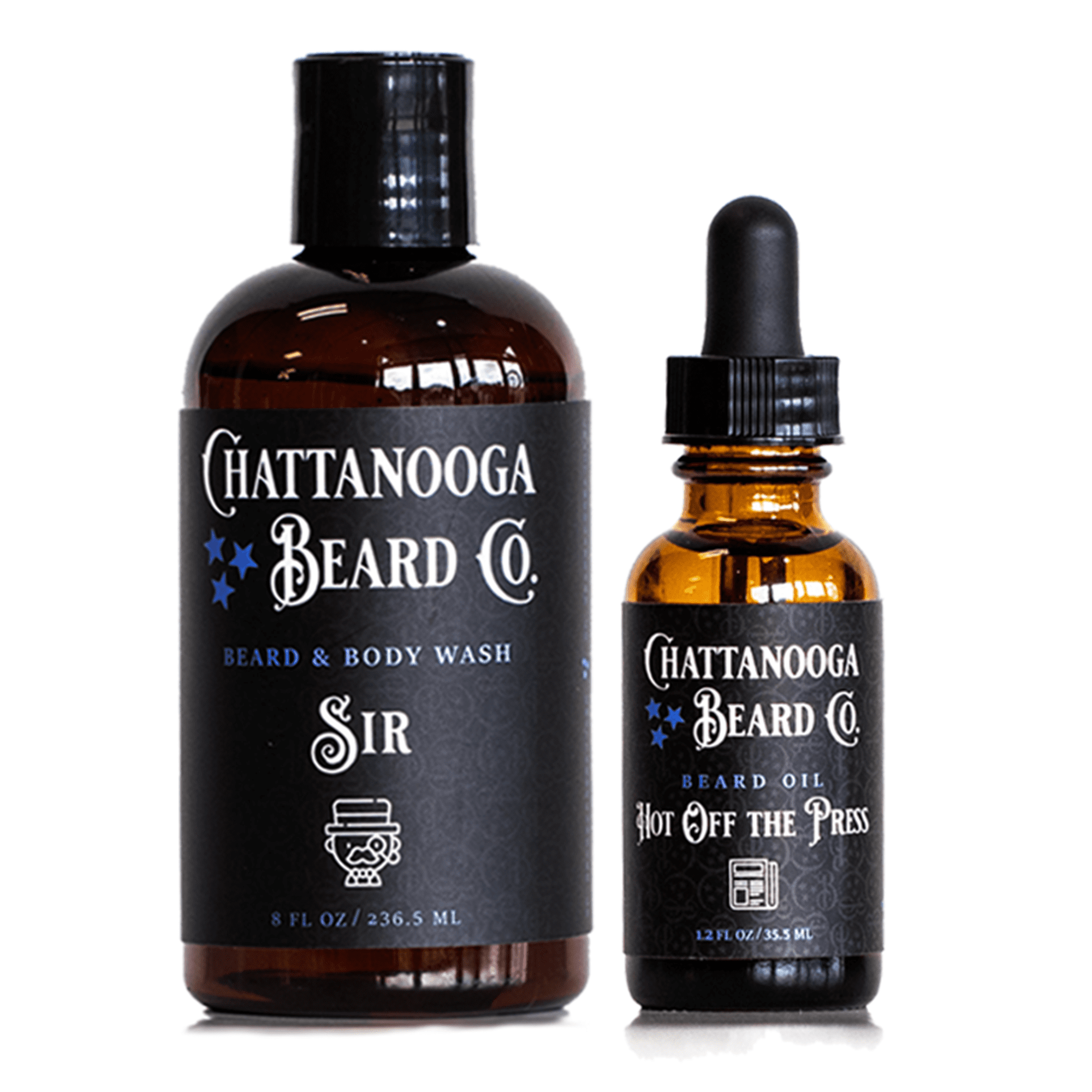 Chattanooga Beard Co. Recruit Beard Kit for Cleansing and Moisturizing, 2 piece set.