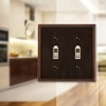 thumbnail image 2 of Amerelle 77TTDB Moderne Wallplate 2 Toggle Cast Metal Aged Bronze 1-Pack, 2 of 3