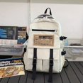 thumbnail image 5 of Casual Large Capacity Letter Patch Backpack, Fashion Student Backpack, 5 of 5