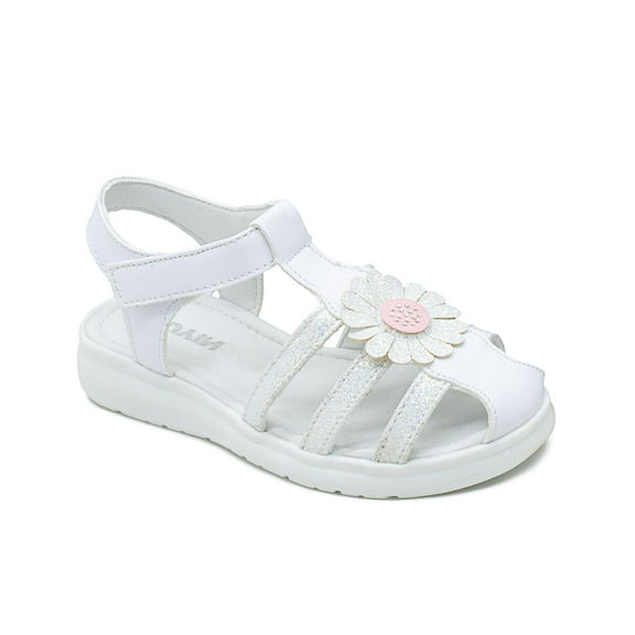 Sandalia Huarache Para Niña Cerrado Flores Color Blanco blanco 13
