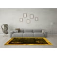 thumbnail image 3 of Ahgly Company Machine Washable Indoor Rectangle Oriental Yellow Asian Inspired Area Rugs, 2' x 5', 3 of 4
