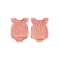 thumbnail image 2 of Suealasg Baby Girls Summer Outfit Short Sleeve Crew Neck Romper Bodysuit 3M 6M 9M 12M 18M 24M Cute One Piece Clothes for Newborn Girls, 2 of 9