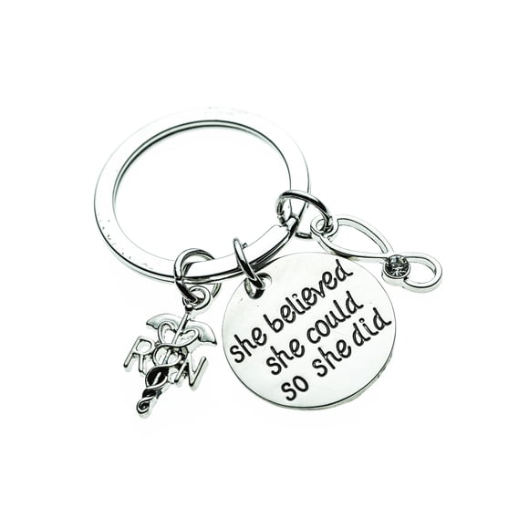 Cadeau pour Infirmière, Porte-Clés pour Infirmière, Cadeau de Remise des Diplômes pour Infirmière, Cadeau pour Infirmière, Elle Croyait Qu'Elle Pouvait le Faire Porte-Clés Inspirant