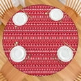 thumbnail image 2 of Red Christmas Pattern Round Fitted Tablecloth with Elastic Edge,Dining Table Cover Waterproof,Outdoor Round Tablecloth for Camping,Dining,Indoor and Outdoor, 2 of 7