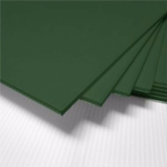 GREEN Corrugated Plastic 18" x 24" 4mm Coroplast yard signs blank PACK OF 10 NEW