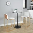 thumbnail image 3 of LumiSource White Mason Mara 26" Fixed-Height Counter Stool - Set of 2, 3 of 10