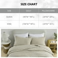 thumbnail image 4 of PANGUSHAN 100% Cotton Queen Quilt Set, Elegant Diamond Pattern Solid Color Queen Size Quilt Bedding Set Bedspreads, Reversible Quilted Lightweight Comforter, Beige Bed Spread for Queen Bed, 3pcs, 4 of 9