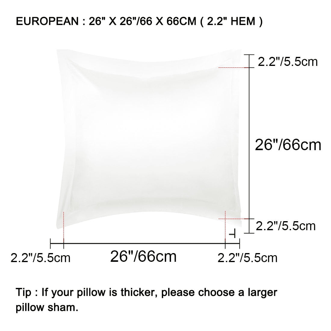 Unique Bargains 2-Pack Satin Silk Envelope Closure Pillow Shams White European