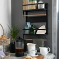thumbnail image 3 of Household Essentials Metal Magnetic Organizer with Paper Towel Holder, Black, 3 of 6