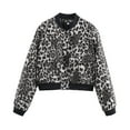 thumbnail image 4 of Women's Jacket Cheetah Print Cropped Zip Up Fashion Long Sleeve Slim Leopard Graphic Lightweight Outerwear, 4 of 4
