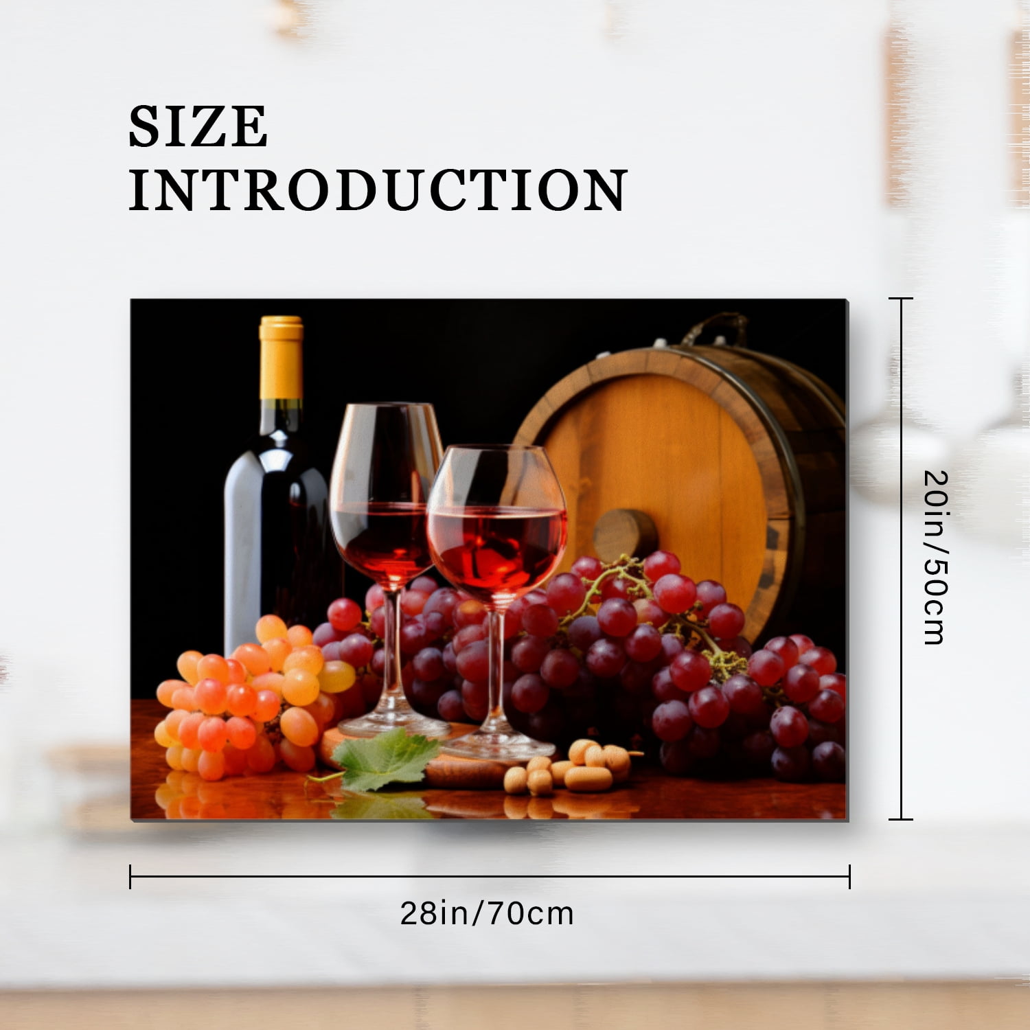 Square Stove Top Covers for Gas Burners, Rustic Wine Glass And Grapes, Glass Induction Cooktop Protector Mat, Range Cover for Kitchen RV (28×20 Inch)