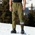 thumbnail image 2 of Mens Snowboard Pants Outdoor Fleece Lined Windproof Waterproof Hiking Snow Ski Pants 3 In 1 Cargo Snowpants with Pockets Winter Cold Weather Clothing, 2 of 9
