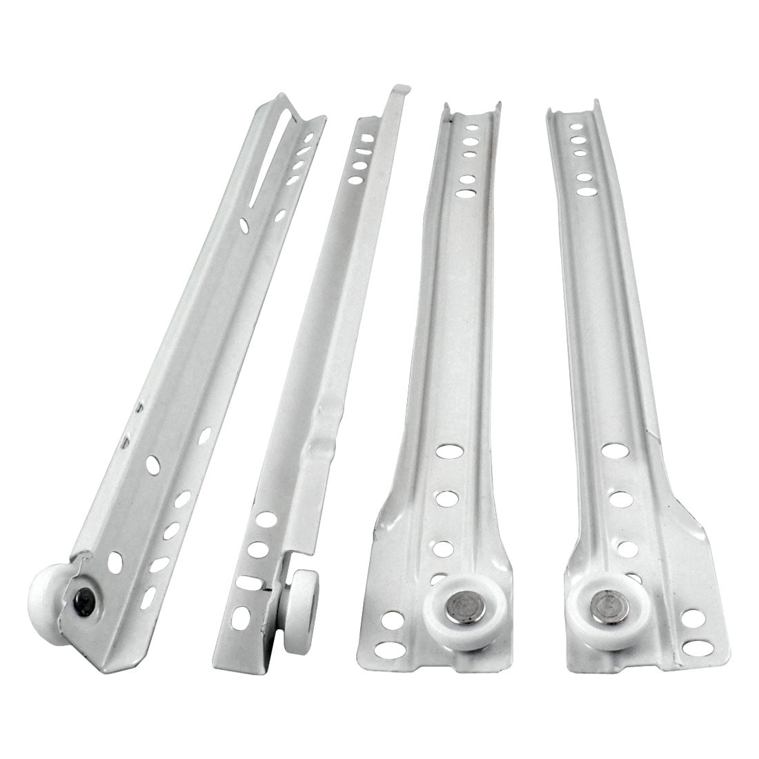 Uxcell Drawer White 10 Bottom Side Mount Wheel Slide Track Set