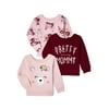 Garanimals Baby Girl Fleece Top Multipack, 3-Pack, Sizes 6/9-24 Months