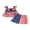 Style 1, variant on Baby Toddler Girl 4th of July Clothes 3 6 12 18 24 Months 2T 3T Sleeveless Flag Patch Plaid Tank Tops Shorts Outfits Set