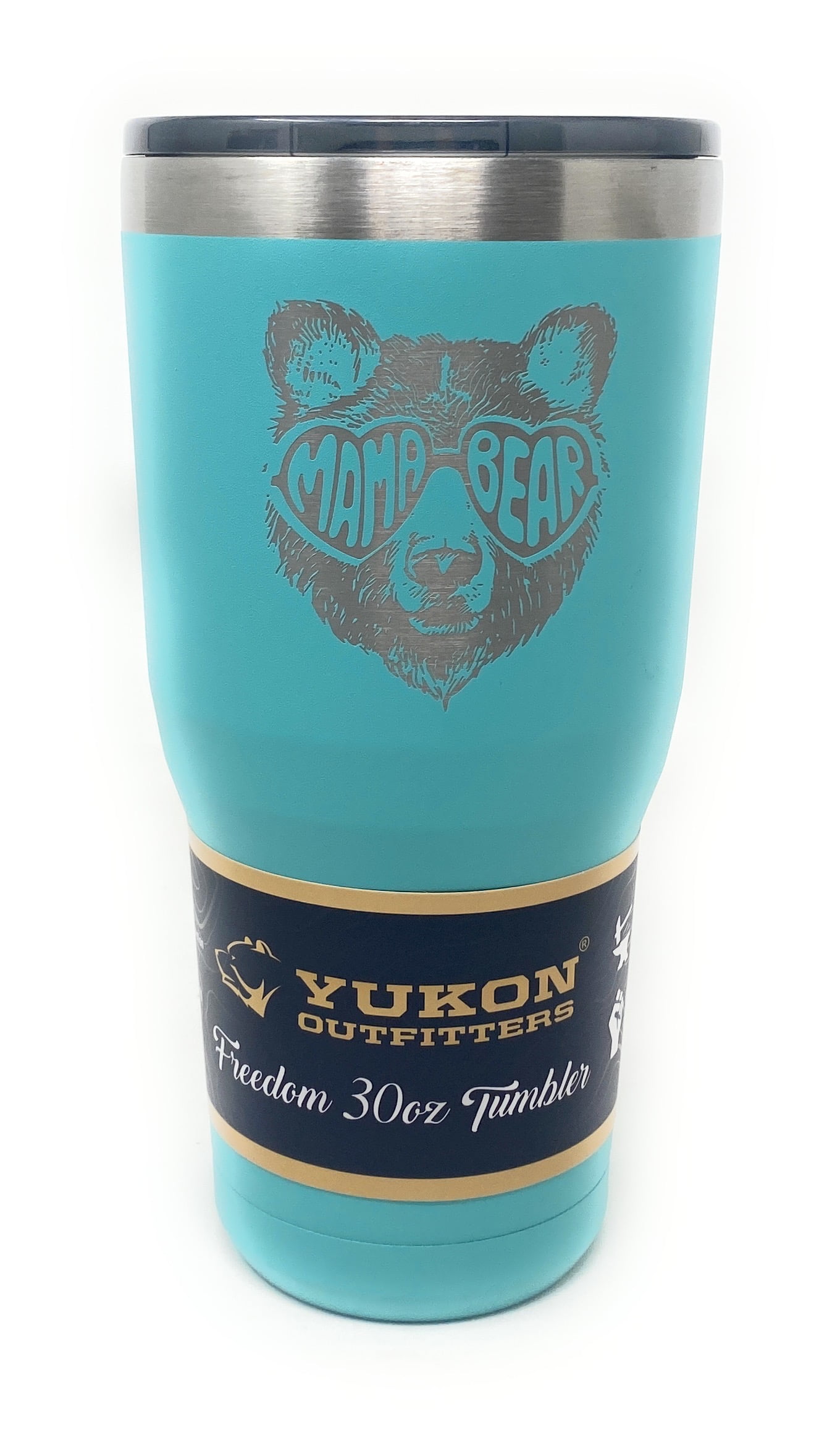 Yukon Outfitters Mama Bear Freedom 30oz Tumbler - Teal Blue 