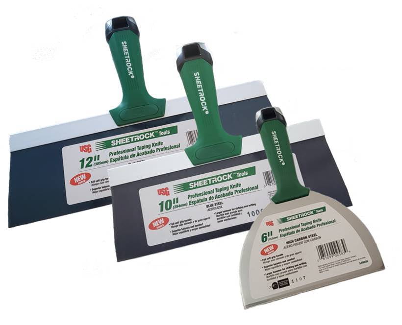 USG Sheetrock Pro Drywall Taping Knife Set 61012" Blue Steel Matrix