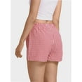 thumbnail image 4 of Women's Gingham Pajama Shorts - Plaid Sleep Shorts, Elastic Waist Lounge & Streetwear Boxers, 4 of 4
